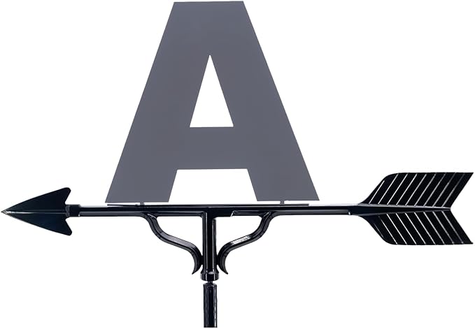 Montague Metal Products Deluxe Monogram Letter Weathervane (Roof Mount Included)
