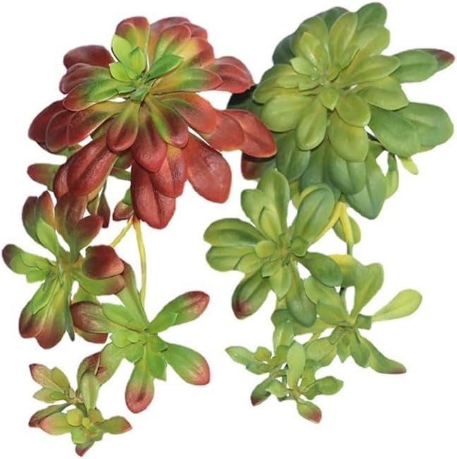 2pcs Artificial Succulent Plants, Realistic Large Fake Succulents, Artificial Hanging Ornaments for Decor