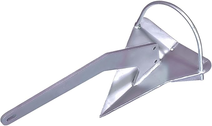 MarineNow Shovel Scoop Style Anchor with Roll Bar – Hot-Dip Galvanized Steel – Self-Launching, High-Holding Power for All Bottom Types – Available Sizes: 4 kg - 55 kg