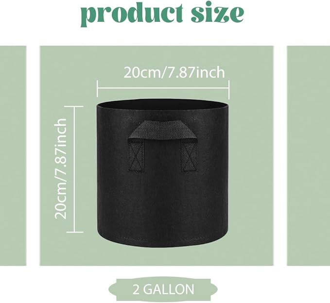 6 Pcs Lily Plant Pots for Pond, 2 Gallons Aquatic Pond Planter, Breathe Reusable Grow Bags with Handles for Aquatic Plants, Water Lily, Lotus, Potato,Onion,Flowers