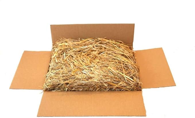 Green Stripe Organic Matter Garden Straw (5lb) Straw Mulch for Gardens, Yard Landscaping, New Lawn Grass Seed, Tomato & Vegetable Compost & Fertilizer | Covers up to 75 sq ft. Farmer Direct