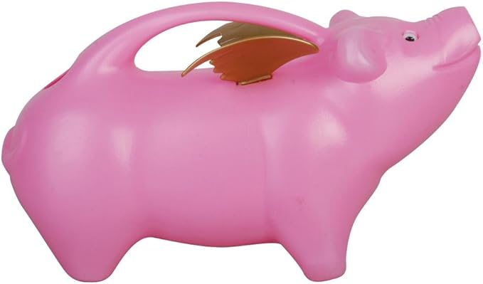 Esschert Design Watering Can - Pink Flying Pig (TG87)