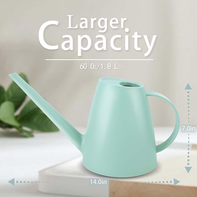 Watering Can for Indoor Plants, Small Watering Cans for House Plant Garden Flower, Long Spout Water Can for Outdoor Watering Plants 1. 8L 1/2 Gallon
