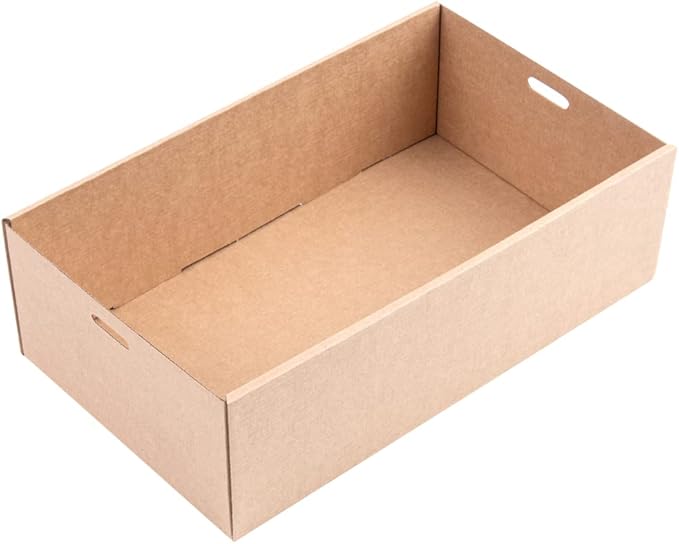 Restaurantware Cater Tek 10.2 x 6.1 x 3.2 Inch Catering Boxes 10 Insert Tab Lock Baked Goods Boxes - Window Lids Easy Assembly Kraft Paper Window Pastry Boxes For Charcuterie Or Cupcakes