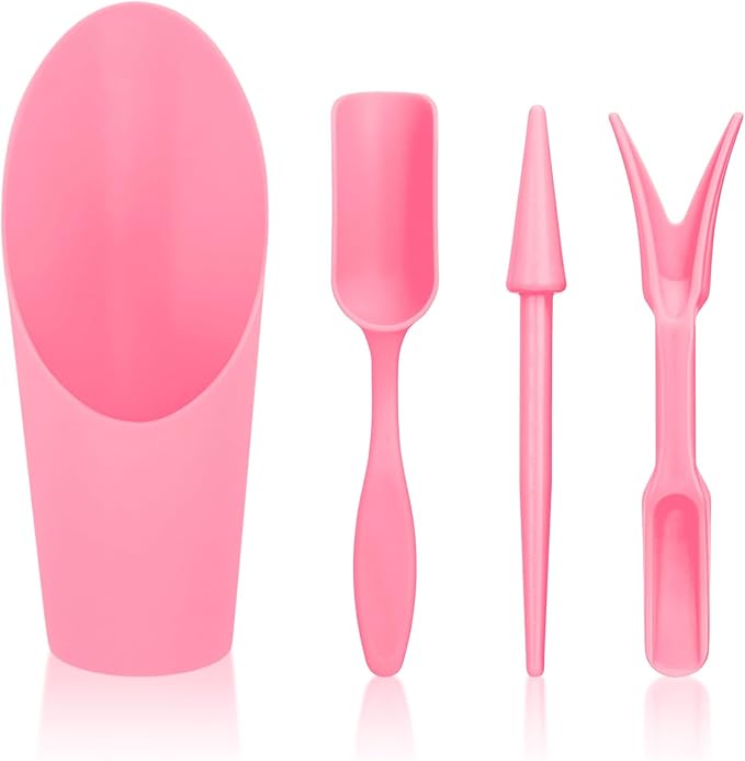 Bonsai Tools Transplanting Potting Bonsai Garden Shovel Hand Tools Bonsai Tree Kit Mini Garden Plant Care Shovel Soil（Pink）