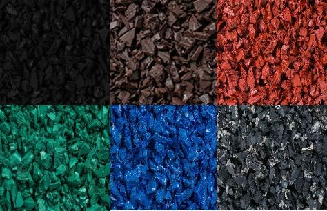 Playsafer Rubber Mulch Nuggets Protective Flooring for Playgrounds, Swing-Sets, Play Areas, and Landscaping (40 LBS - 1.55 CU. FT., Black)