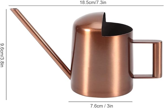Milltrip Small Watering Can, 300ml Small Stainless Steel Watering Can Plant Flower Long Spout Sprinkling Pot for Home Use