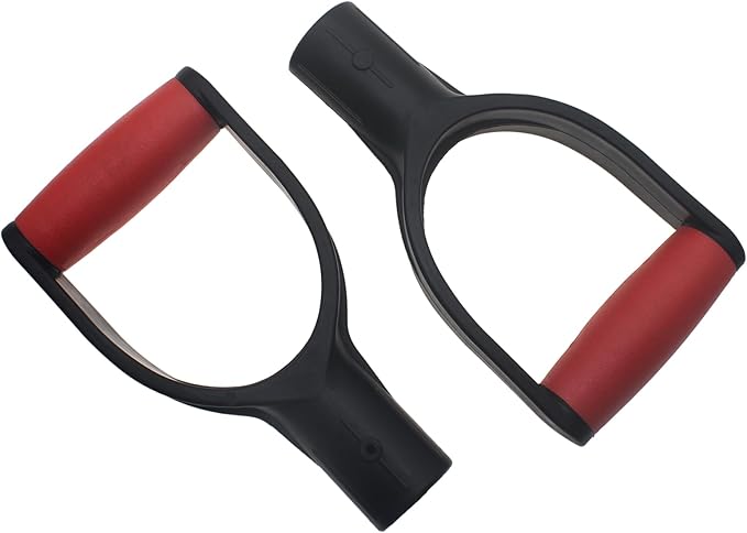 2 PCS D Shaped Grip 32 mm / 1.26" Inner Diameter Replacement Shovel Handle Plastic Garden Accessories for Garden Shovel and Camp Shovel