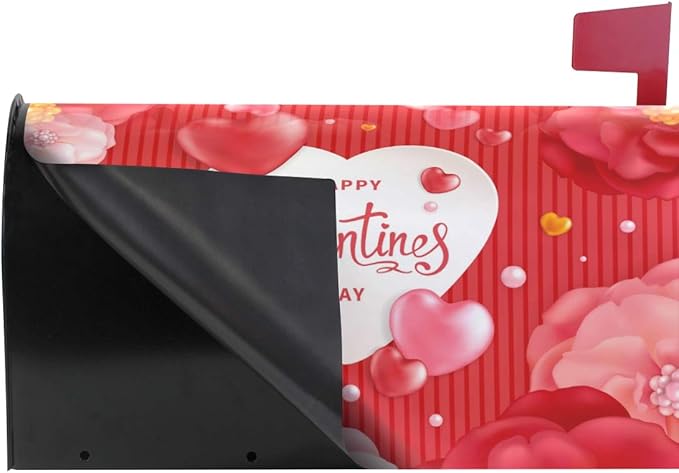 ALAZA Valentines Day Magnetic Mailbox Cover Standard Size for Garden Yard Outdoor Decorations-18 x 20.8"
