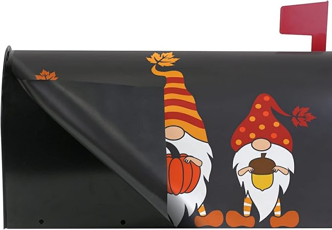 ALAZA Thanksgiving Fall Gnomes Autumn Magnetic Mailbox Cover MailWraps Garden Yard Home Decor for Outside Standard Size-18"x 20.8"