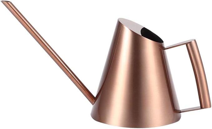 Watering Can for Indoor Plants, Stainless Steel Long Narrow Spout Bonsai Flower Watering Can Pot for Home Garden Patio Yard(S)