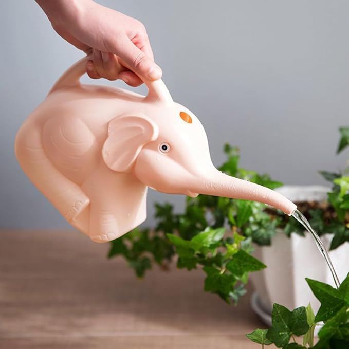 BESPORTBLE Elephant Watering Can – 2 Gallon Small Plastic Watering Can for Plants, Bonsai, Kids, and Indoor/Outdoor Gardening (Cute Elephant Design, Durable & Lightweight PP Material)