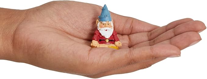 Juvale 4 Pieces Mini Garden Gnomes, Outdoor Statue Set in Funny Poses for Yoga Gifts, Plant Pots Decor (2 in)