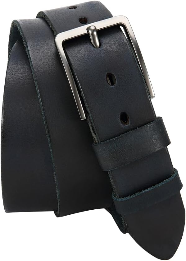 DOOPAI Men's Genuine Leather Casual Belt -Full Grain Leather Belt for Men- 1.5" Handmade Jeans Belt with Gift Box