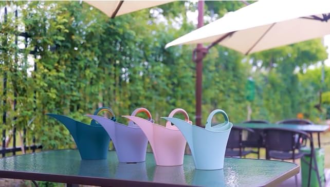 Gardening Watering Can with Long Spout,Watering Can for Outdoor Plants,Anti-Splash Design,Indoor/Outdoor Plants, Lightweight & Durable-2L (Light Pink)