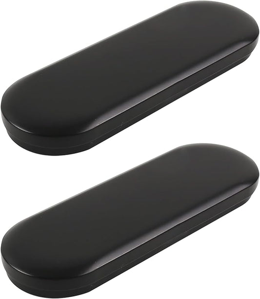 Vagocom 2pcs Metal Hinged Storage Boxes,6.89x2.36x0.71inch / 17.5x6x1.8cm Portable Empty Containers Case with Lid for Bandaid,Seed,Match,Crafts,Sewing,Home,Travel(Black)