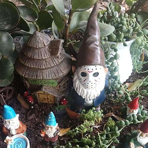 Horror Decor Halloween Decorations Indoor Garden Gnome Garden Statue Home Décor (Brown)