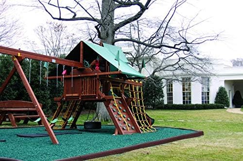 Playsafer Rubber Mulch Nuggets Protective Flooring for Playgrounds, Swing-Sets, Play Areas, and Landscaping (40 LBS - 1.55 CU. FT., Green)