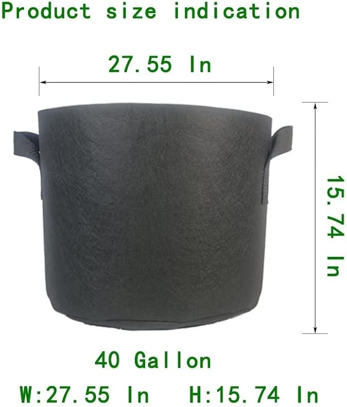 WEIFENG 3-Pack 40 Gallon Grow Bags Large Pots for Plants Outdoor with Handles