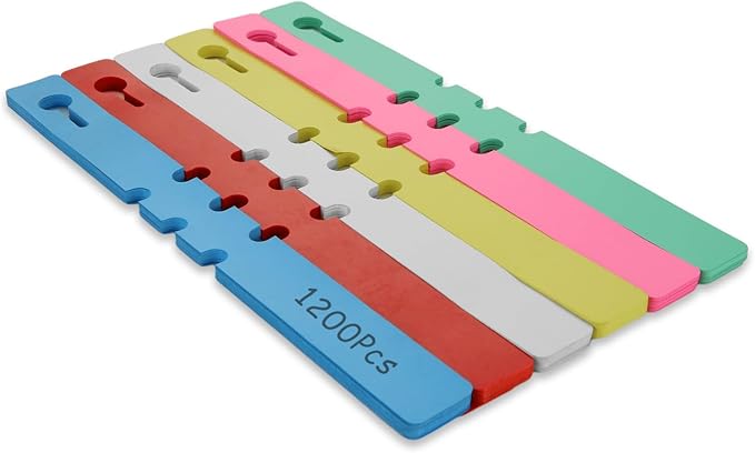 1200 Pcs Plastic Waterproof Tree Tags, 8.2"x0.8" Mix Color Plant Labels, Adjustable Wrap Plant Hanging Tags Nursery Garden Labels for Outdoor Garden Plants and Garden Potted Plants