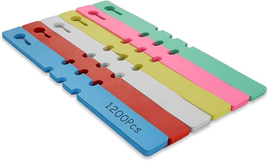 1200 Pcs Plastic Waterproof Tree Tags, 8.2"x0.8" Mix Color Plant Labels, Adjustable Wrap Plant Hanging Tags Nursery Garden Labels for Outdoor Garden Plants and Garden Potted Plants