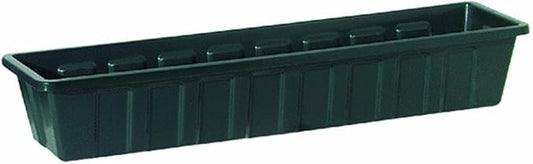Root & Vessel, Poly-Pro Plastic Flower Box Planter, Hunter Green, 18-Inch