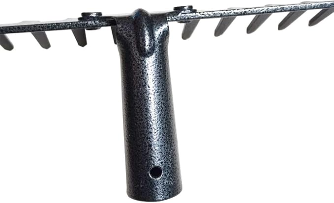 16-Tine Garden Heavy Duty Rake Replacement Metal Steel Rake Head Only Without Handle (Grey)