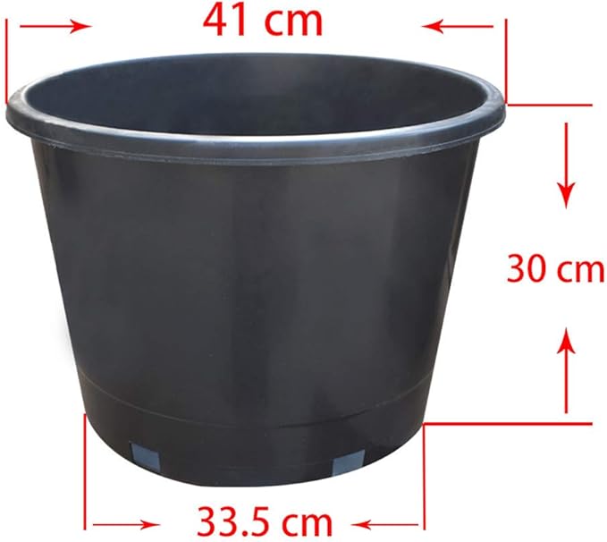 Nursery Pot 1 Gallon 1 Gal 2 Gal 3 Gal 5 Gal 7 Gal 10 Gal 15 Gal Nursery Container Injection Molded Pot Fit for Plants Soil Growers or Hydroponics (10,10 Gallon)