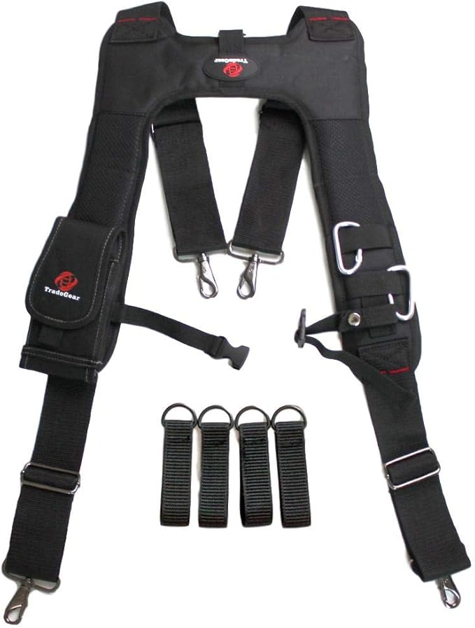 TradeGear Electrician’s 4-Point Suspender Harness – Designed for Comfort & Durability – Ideal for All Electrician Tools