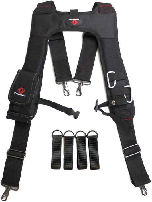 TradeGear Electrician’s 4-Point Suspender Harness – Designed for Comfort & Durability – Ideal for All Electrician Tools