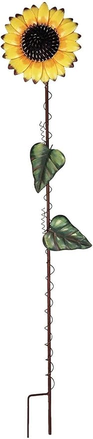 T&Garice Vintage Metal Sunflower Stake Sunflower Art Decor for Outdoor Patio Yard Lawn Garden Decoration 39