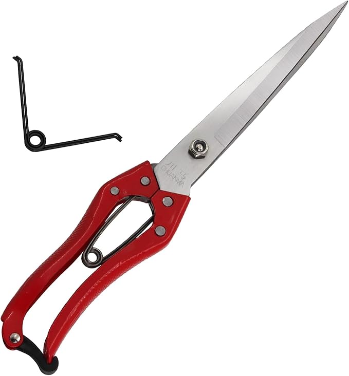 1PCS Multifunctional Stainless Steel Sheep Shears Hand Pruner, Powerful Spring Garden Shears，Wool Shears Manual Cow Wool Scissors Supplies Tool Pet