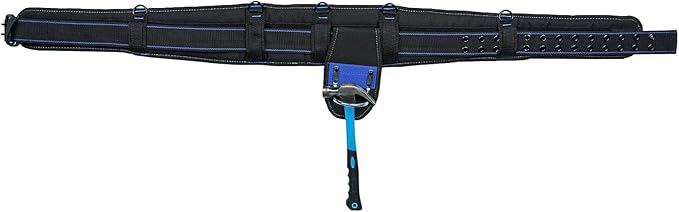 MELOTOUGH Pro Framer's Combo System Apron Tool Pouch Tool Belt with Suspenders Builder Heavy Duty Carpenter Suspension Rig Tool Belt and Multi Function (Blue)…