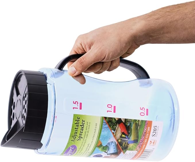 Zenport S205 Adjustable Spreader for Salt, Seeds, and Fertilizer, Clear - 3 Pack