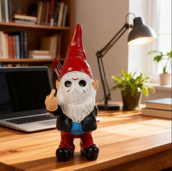 Horror Decor Halloween Decorations Indoor Garden Gnome Garden Statue Home Décor (Red Finger)
