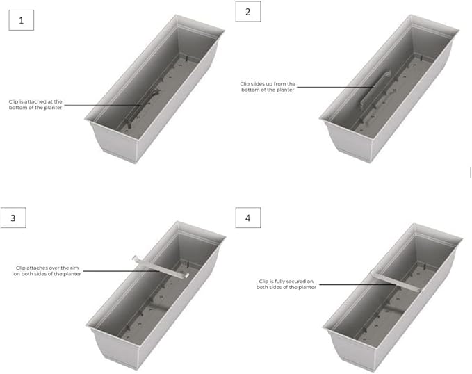 The HC Companies 30" Eclipse Plastic Window Box 7.76"x29.98"x6.57" Plastic Eclipse in Warm Gray Color