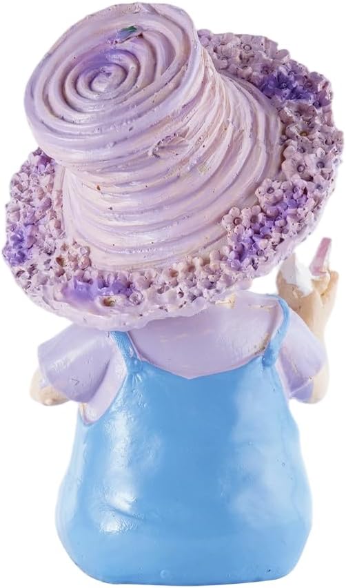 Lavender Outdoor Garden Resin Couple Statues (Boy & Girl with Cloth Legs), Suitable for Patio, Garden & Courtyard Decor, Indoor Love-Themed Ornament, Ideal Gift for Parents & Friends