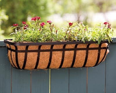 Panacea 88557 Flat Iron Series Planter Boxes, Black, 30" L, Pack of 3