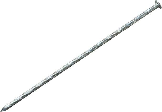 Sandbaggy 12" Heavy Duty Galvanized Artificial Turf Stakes - Spiral Landscape Nails - Ground Spikes/Pins, Synthetic Grass, Lawn, Edging, Weed Barrier Fabric (12 inch - Ultra Heavy Duty, 25, Count)
