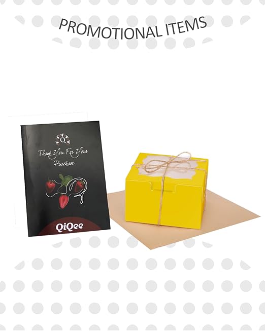 qiqee Yellow Bakery Box with Window 4x4x2.5 inch 30Packs Macaron Boxes Small Donut Pastry Boxes for Party Mini Cookie Boxes