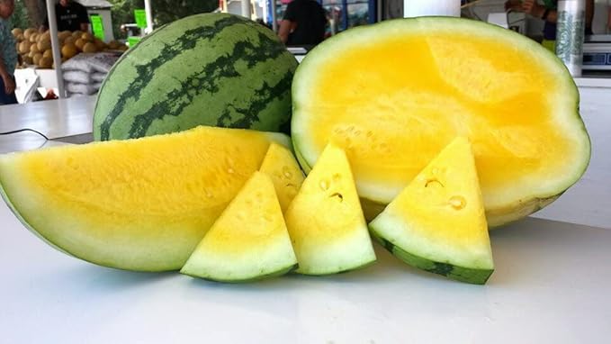 Seeds Yellow Watermelon 11 lbs - Fruits for Planting - GMO Free