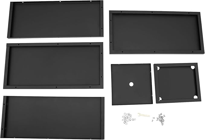 Metallic Heavy Outdoor/Indoor Planter Box, Seamless Large Metal Planter for Tall Trees, Plants, Flowers, No Assembly Required (Black, 14 * 14 * 30 inch)