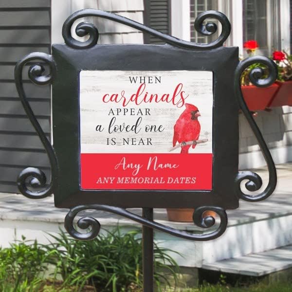 GiftsForYouNow Memorial Cardinal Personalized Garden Stake