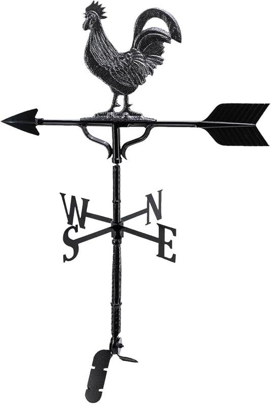 Montague Metal Products 32-Inch Weathervane with Swedish Iron Rooster Ornament