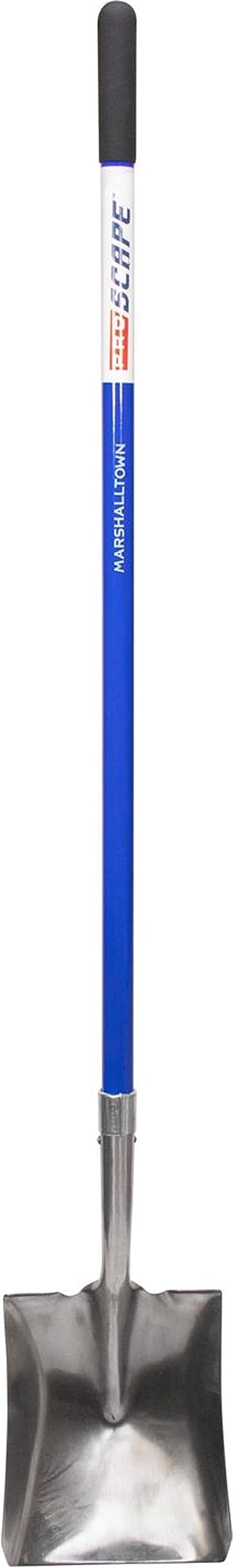 Marshalltown Square Point Stainless Steel Shovel Long Fiberglass Hndl