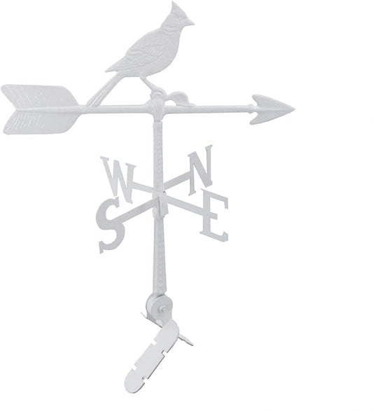 Montague Metal Products - Weathervane - Cast Aluminum Weathervane -Includes Roof Mount - 6 Colors Available (Cardinal, White)