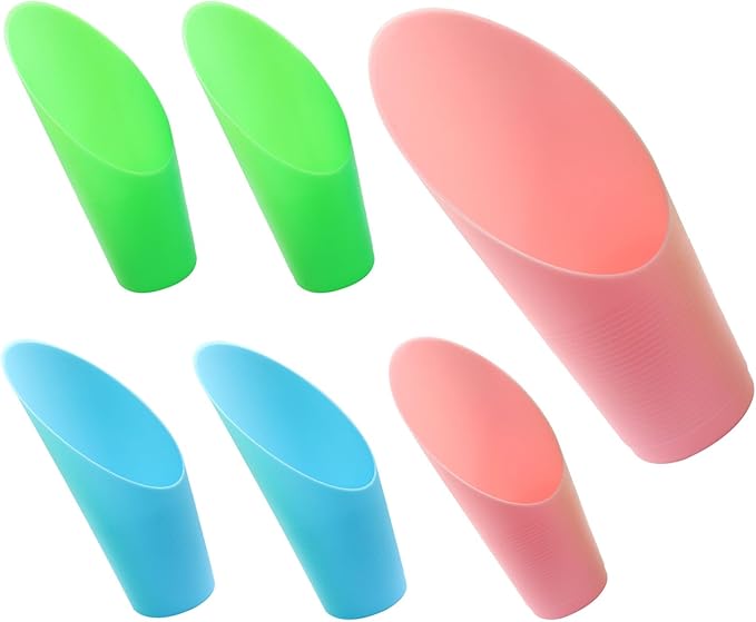 6 Pcs Bonsai Soil Scoops Plastic Garden Shovels Garden Tool, Colorful Mini Potting Scoops for Plant Succulent, Lightweight and Durable Design for Easy Gardening and Transplanting Tasks