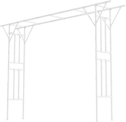 Flat Top Garden Arch, Extra Large Arbor Trellis 11FT x 9FT Metal Garden Frame Trellis for Backyard, Lawn, Archway, Wedding Decoration
