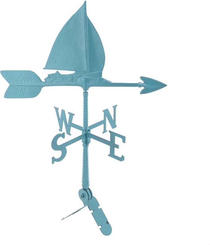 Montague Metal Products - Weathervane - Cast Aluminum Weathervane -Includes Roof Mount - 6 Colors Available (Sailboat, Verdigris)
