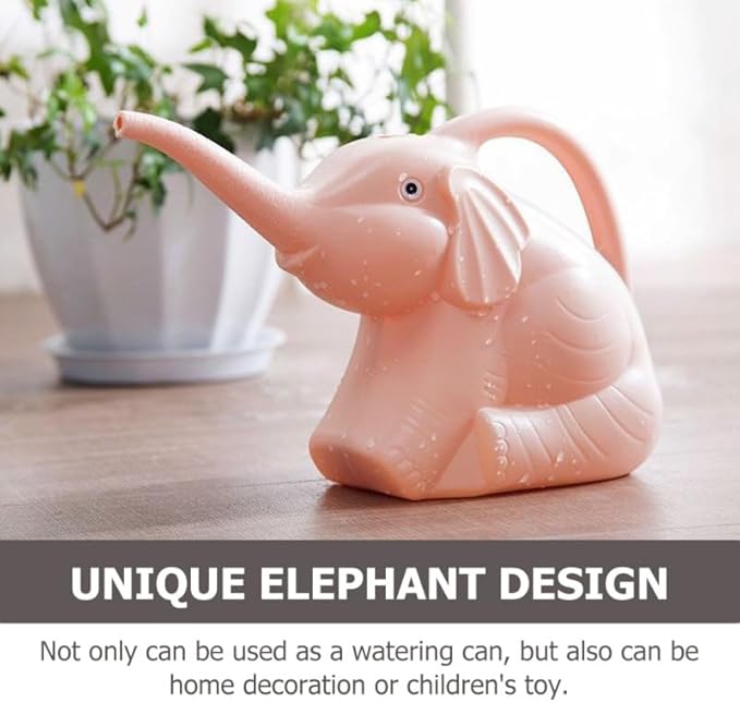 BESPORTBLE Elephant Watering Can – 2 Gallon Small Plastic Watering Can for Plants, Bonsai, Kids, and Indoor/Outdoor Gardening (Cute Elephant Design, Durable & Lightweight PP Material)